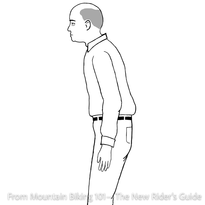Posture of old man with spinal issues