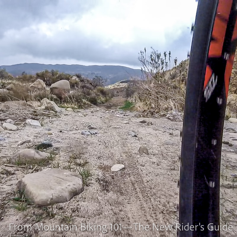 Gopro axle-mount view of trail