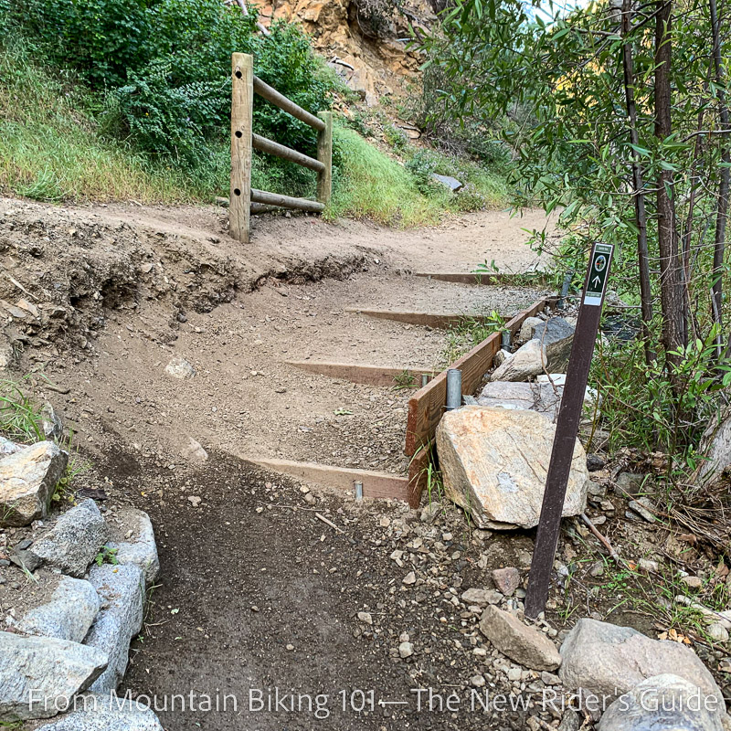 Climbing steps Placerita Canyon